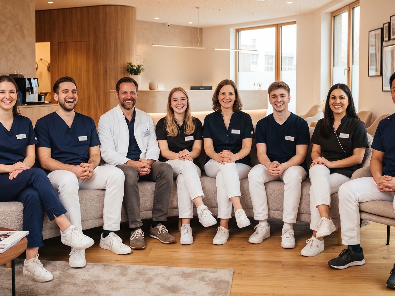 Das Team von LINADENT im Wartebereich